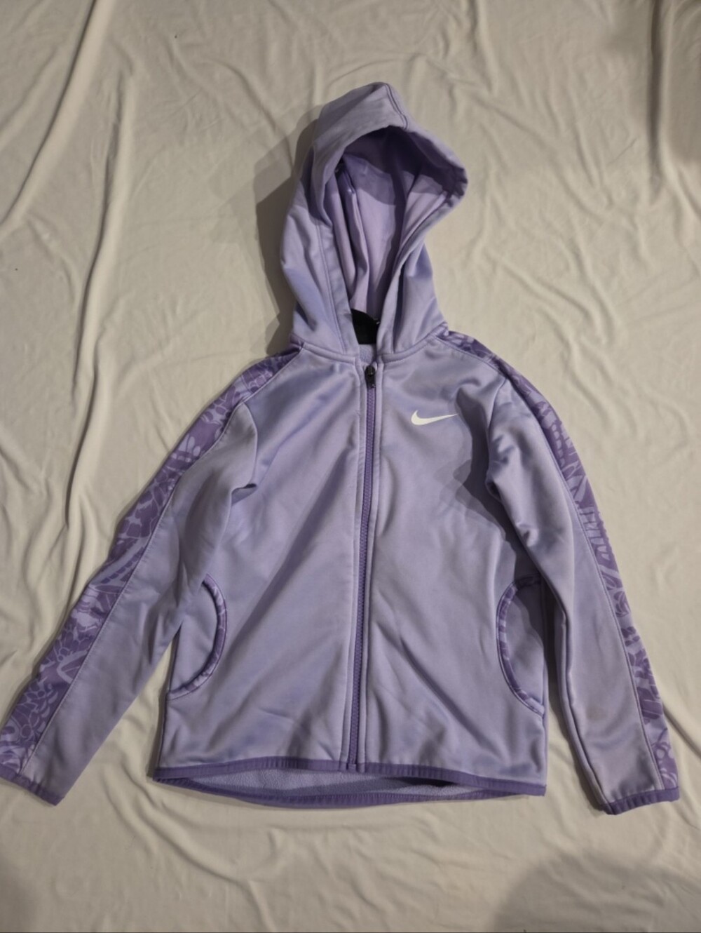 Nike girls size 5 purple zip up jacket #AJ3